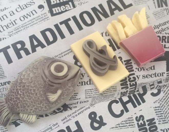 Choc on Choc Fish & Chips Chocolate