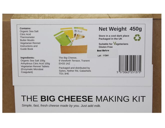 Big Cheese Making Kit Ingredients