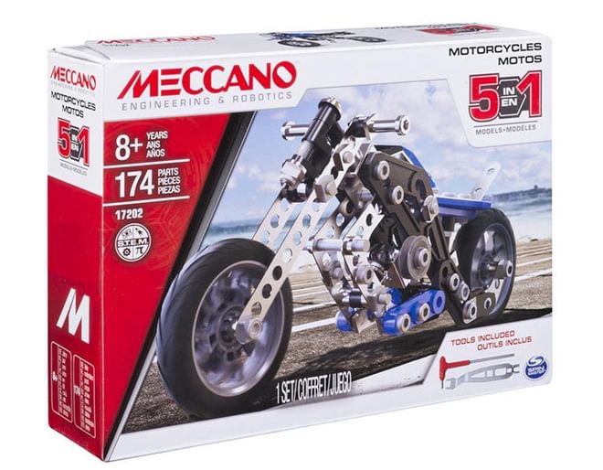 Meccano 5 Motorcycles Model Set 17202