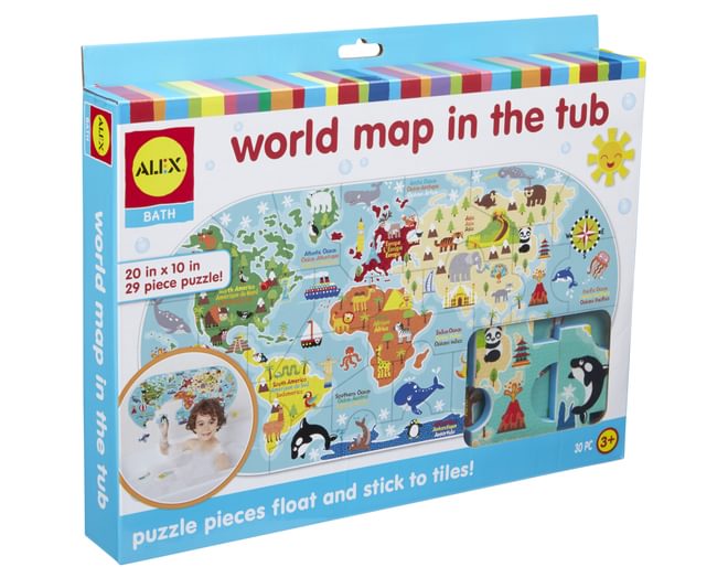 Alex Brands World Map in the Tub