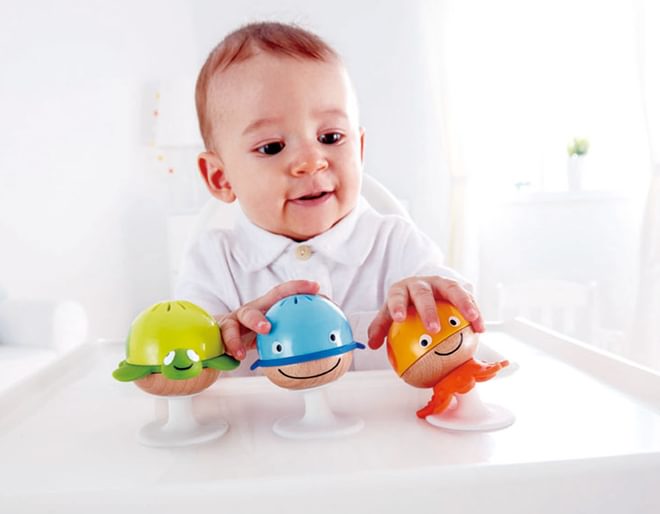 Hape Stay Put Sea Animal Rattle Set E0330
