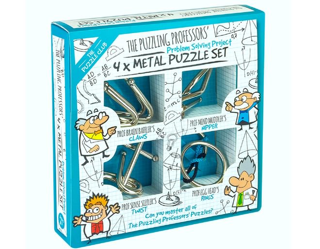Professor Puzzle 4 Metal Puzzle Set