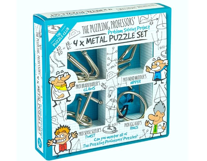 Professor Puzzle 4 Metal Puzzle Set