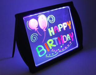 Black Glow Art Neon Effect Drawing Board