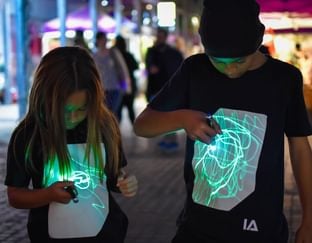 Illuminated Apparel Black Interactive Glow T-Shirt