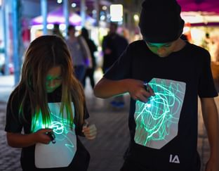 Illuminated Apparel Black Interactive Glow T-Shirt