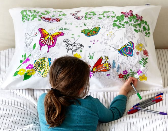 Butterfly Pillowcase Doodle your own