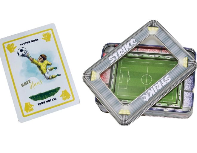 Strikr Football Card Game in Stadium Tin