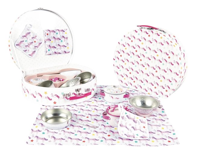 Unicorn Tin Kitchen Play Set 8 Pieces
