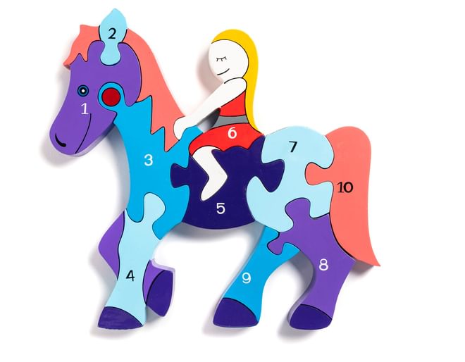 Wooden Horse Number Jigsaw Puzzle