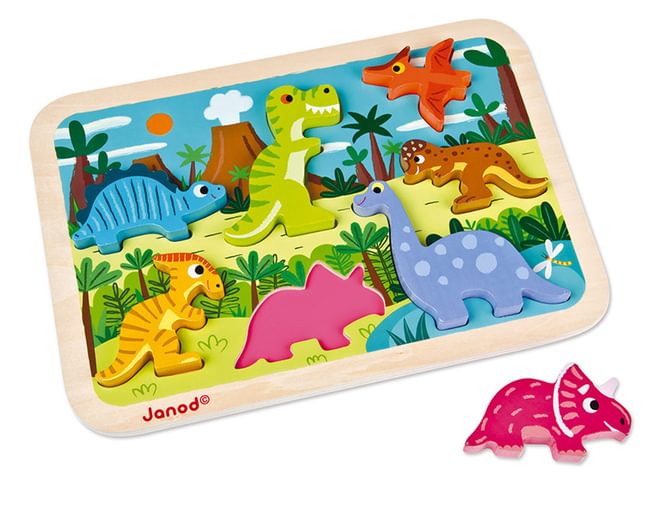 Janod Dinosaur Chunky Wooden Puzzle