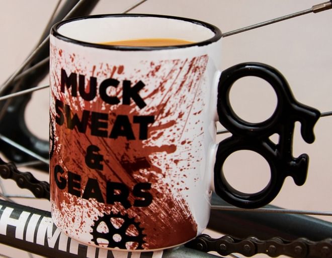 Muck Sweat and Gears Cycling Mug