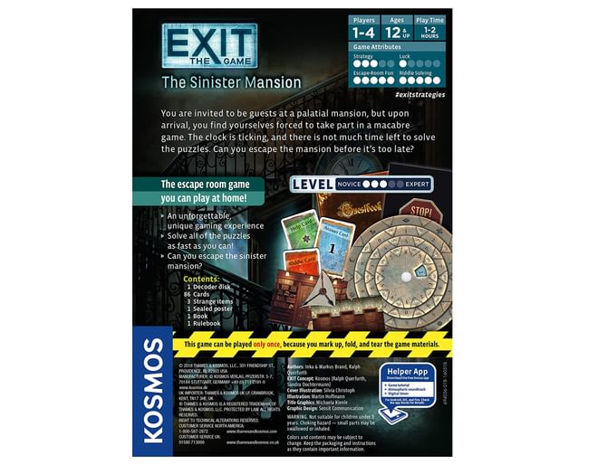Thames and Kosmos The Sinister Mansion - Exit Game