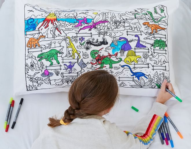 Dinosaur Pillowcase - Doodle Your Own