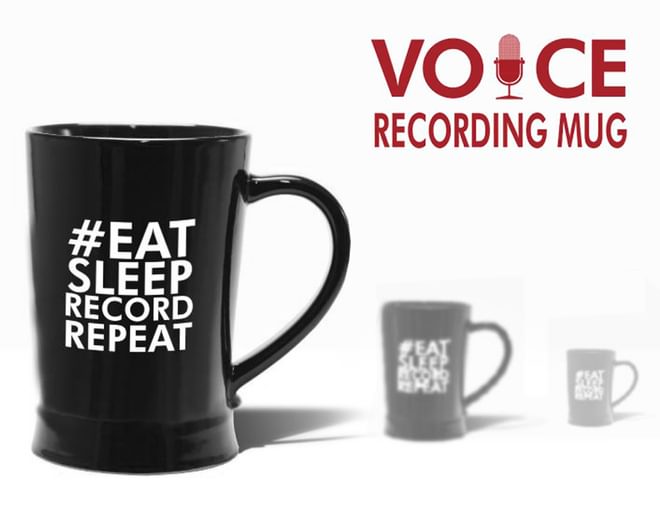 Voice recording mug