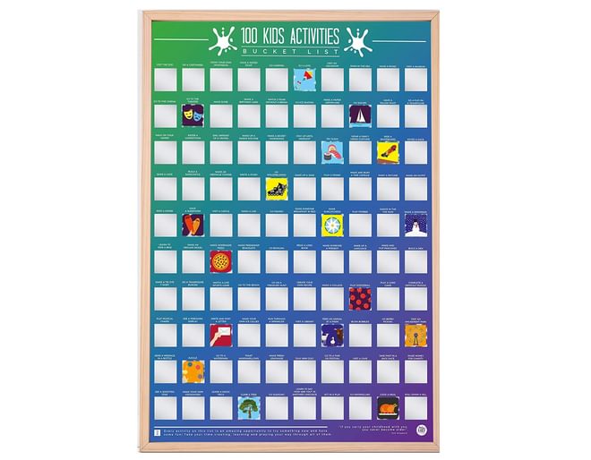 100 Kids Activities Bucket List Poster