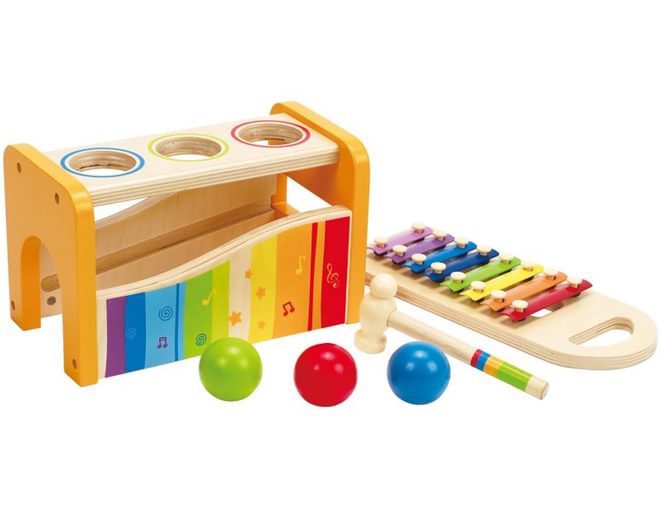 Pound n Tap Bench with Xylophone Contents