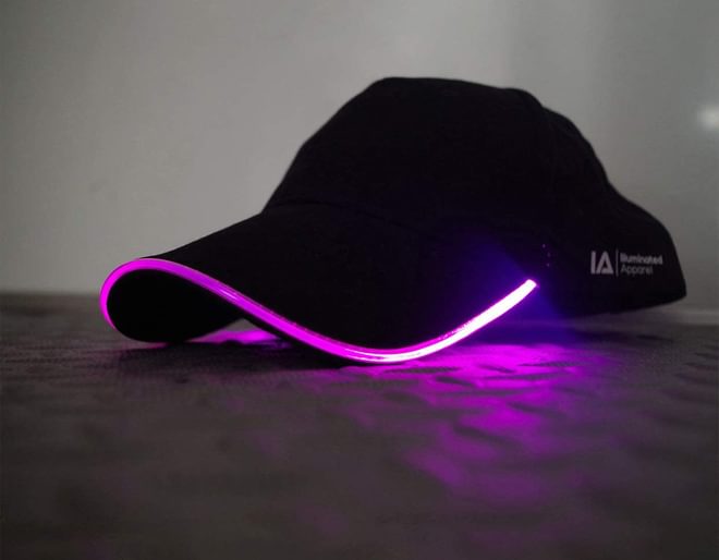 Flashing LED Baseball Cap Electric Pink