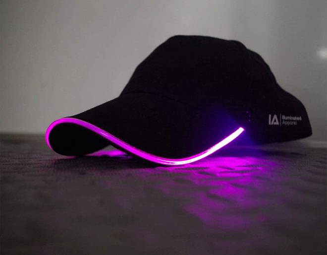 Flashing LED Baseball Cap Electric Pink