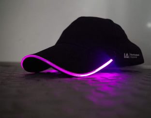 Flashing LED Baseball Cap Electric Pink