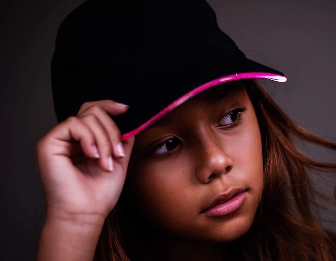 Electric Pink flashing baseball cap