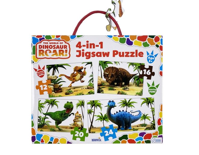 Dinosaur Roar! 4-in-1 Jigsaw Puzzle Set