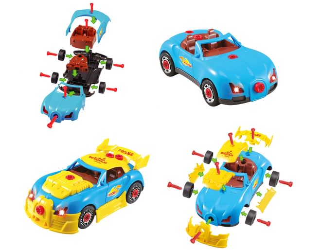 Build Your Own Racing Car 30 pieces Wicked Uncle