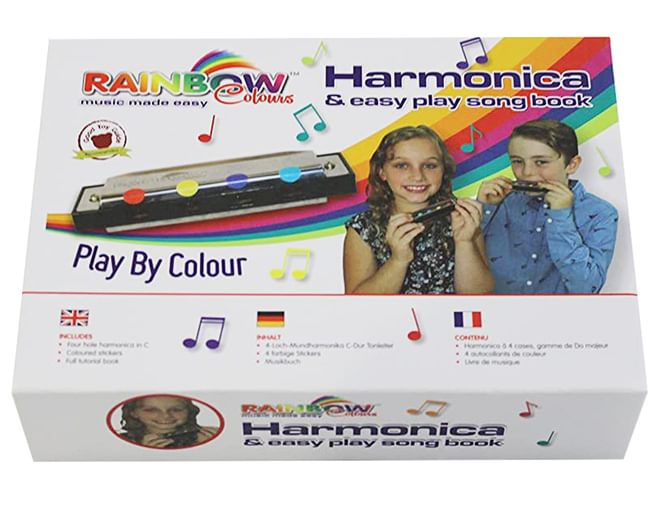 Rainbow Colours Harmonica Set
