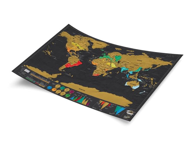 Luckies Scratch Map Deluxe Travel Edition