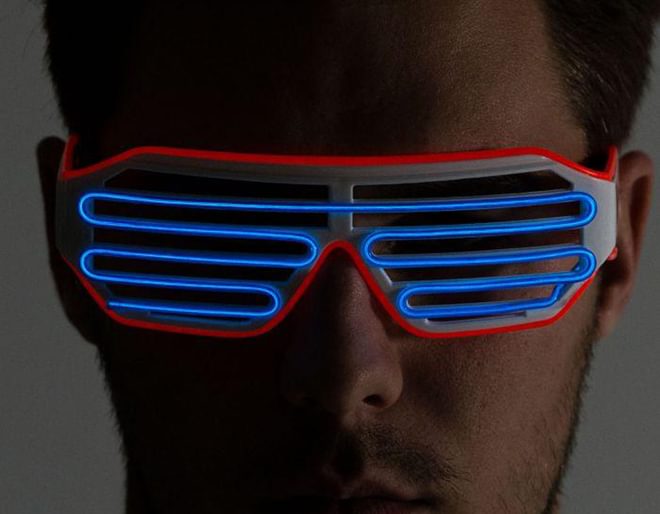COOL LED Light Up Glasses Blue & Red Neon