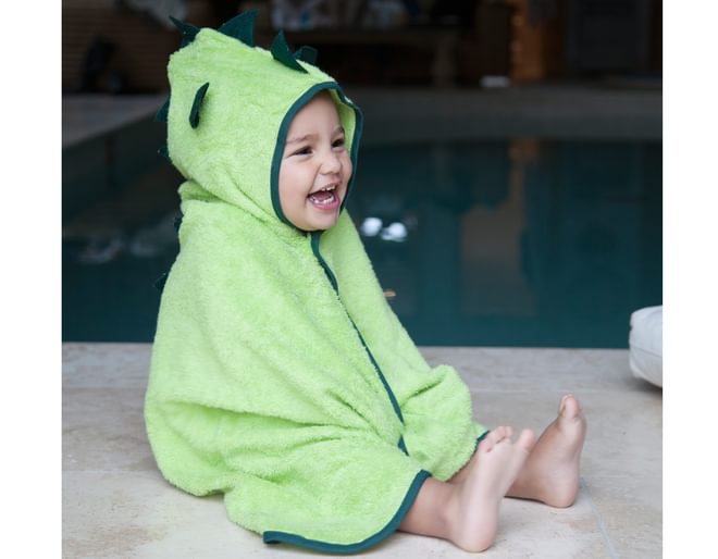 Dinosaur hooded bath robe box