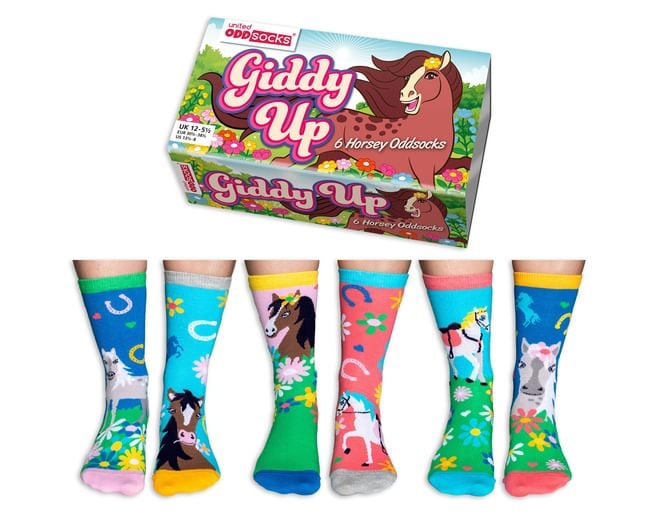 Giddy Up Six Horsey Odd Socks