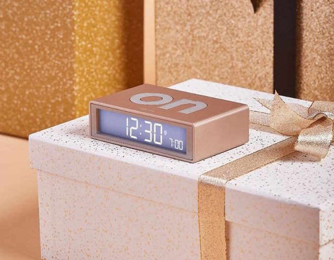 Soft Gold Flip & Travel Mini Alarm Clock