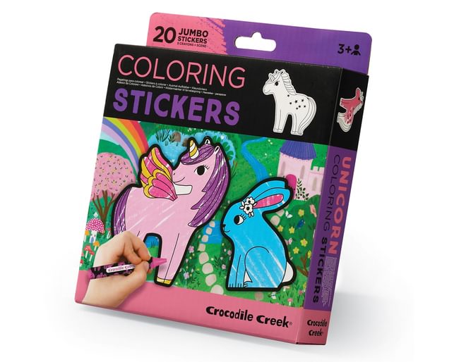 Jumbo Colouring Stickers Unicorns Girls Aged 4