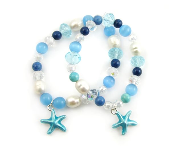 Aqua Charm Stretch Bracelet Kit