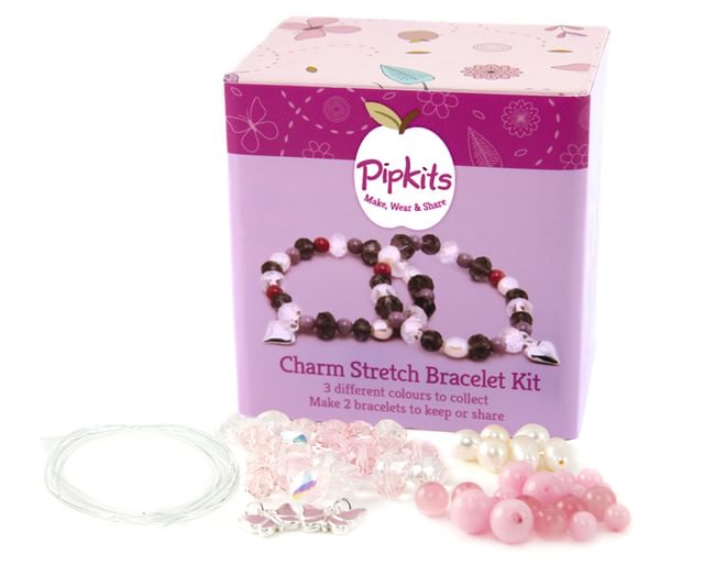 Pipkits Pink Charm Stretch Bracelet Kit