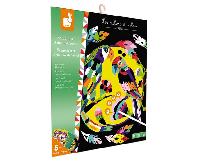 Animals of The World Scratch Art Set