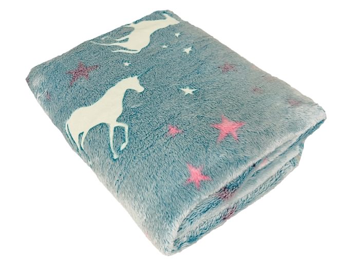 Unicorn Glow in the Dark Throw
