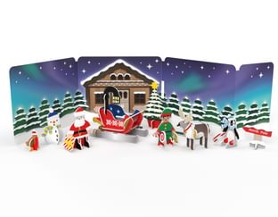 Santa's Midnight Sleigh Ride Pop Out Playset