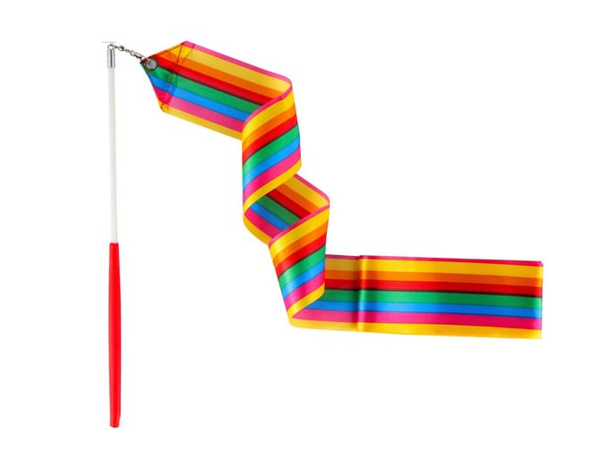 Rainbow ribbon wands clearance