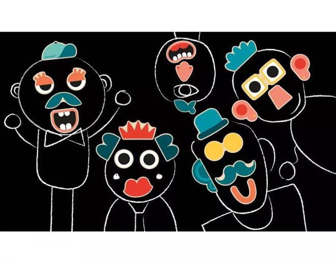 Mix & Match Portrait Magnets Janod J09644