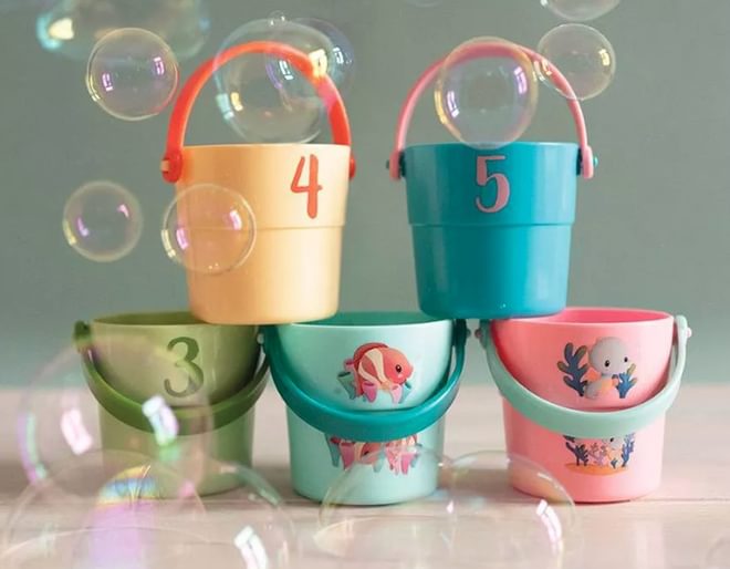 Bath Time Activity Buckets Set of 5