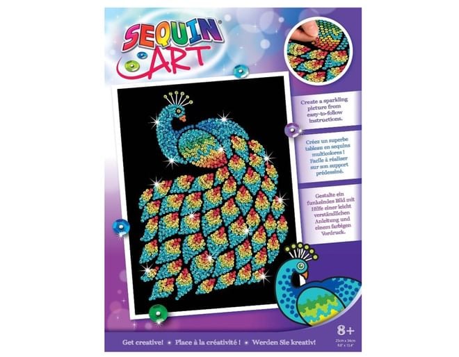 Peacock Sequin Art