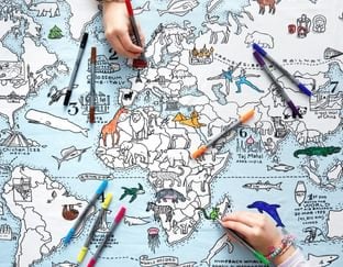 World Map Tablecloth