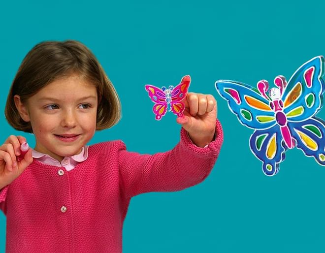 Stained Glass Butterfly Mobile