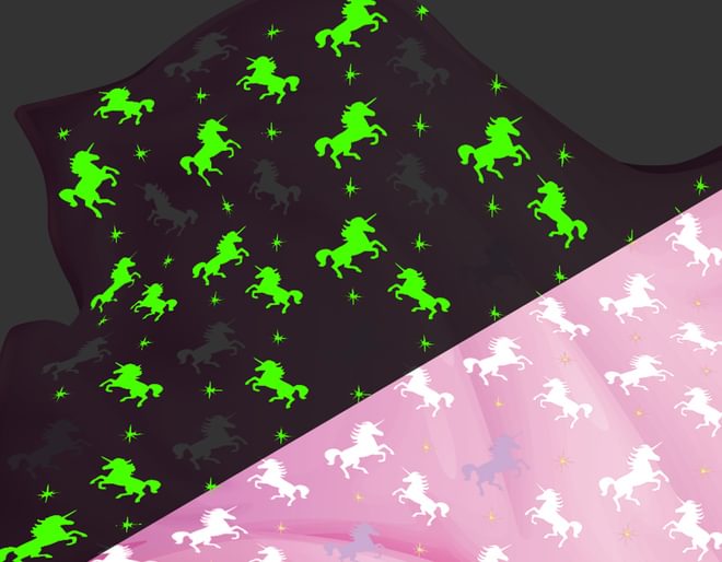 Glow in the Dark Unicorn Blanket