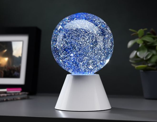 Spinning Glitter Ball Colour Changing Mood Light Wicked Uncle