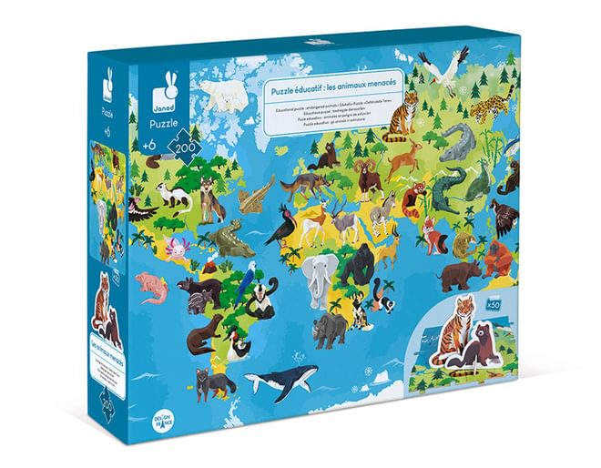 Janod Endangered Animal Puzzle Lifestyle