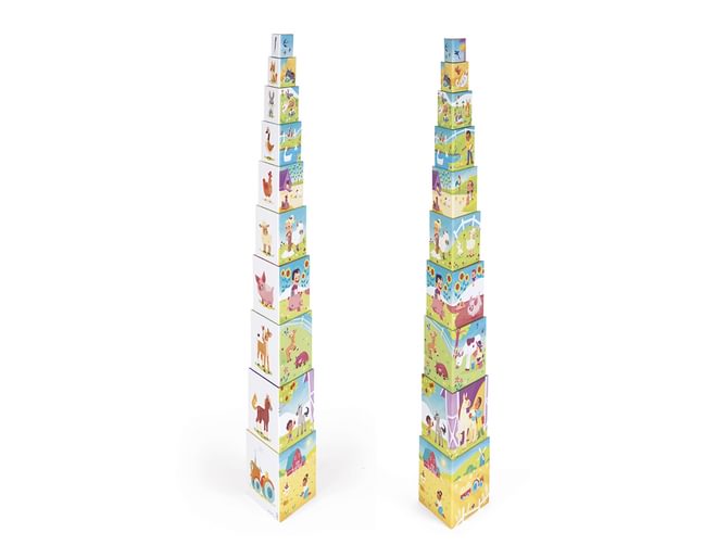Janod Farm Stacking Pyramid