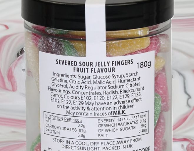 Severed Fingers Ingredients